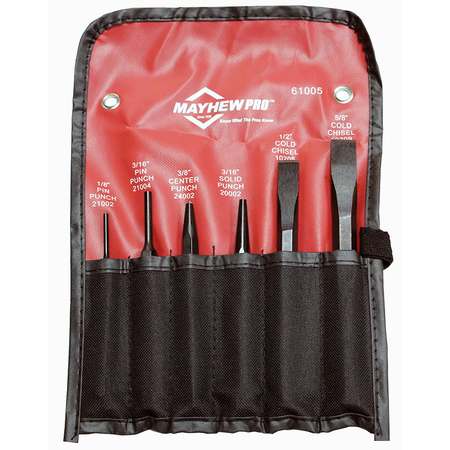 MAYHEW STEEL PRODUCTS PUNCH & CHISEL KIT 6 PC MY61005